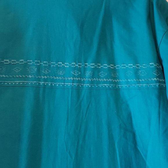 NWT Gordon & James Green Aztec Embroidered Western women's Shirt Size L - Picture 5 of 6